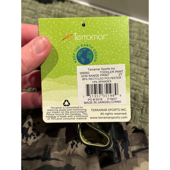 Terramar Toddler Boys Girls Camo Long Sleeve Top Pants Set 2T - Picture 6 of 8
